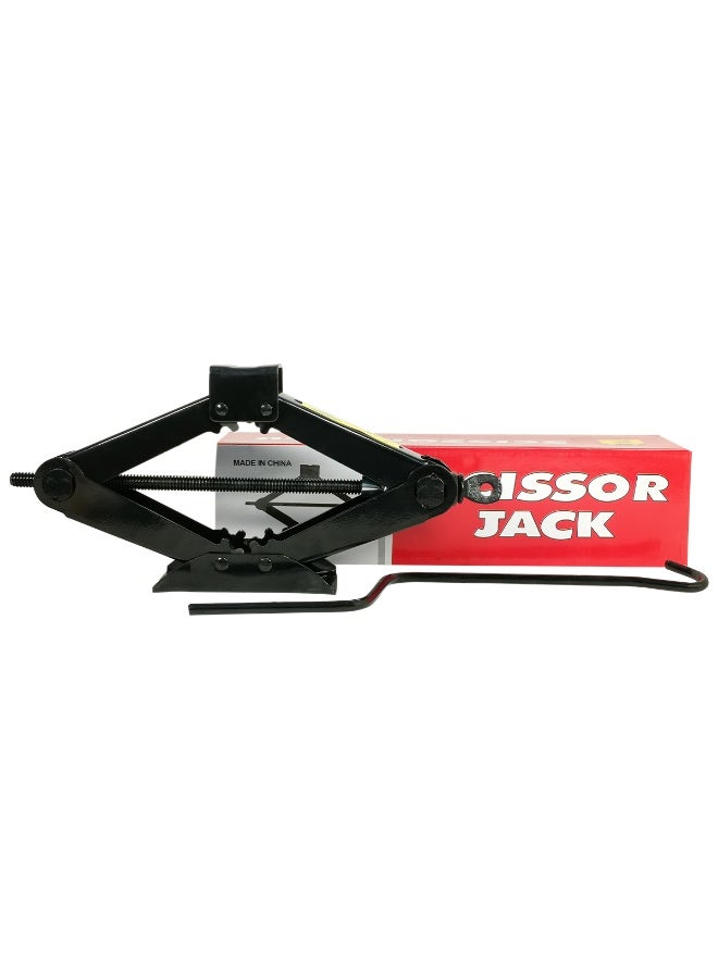 1.5 Ton Car Scissor Jack Heavy Duty Steel Lift Jack for SUV Sedan Coupe Hatchback Emergency Tire Change Tool Portable Compact Manual Screw Jack with Crank Handle, Reinforced Base, Anti-Rust, Roadside Garage Auto Repair Equipment Kit Set Pro OEM - Image 2